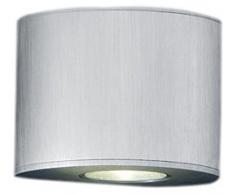 Trio Leuchten 220010205 - Lampada da parete a LED, in alluminio spazzolato, inclusi 2 LED da 3 W, 3500 K, 210 lumen, altezza 6,5 cm