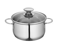 Küchenprofi 2370702816 - Pentola in Acciaio Inox, con Coperchio in Vetro