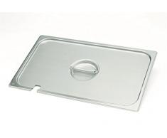 Pentole Agnelli COIXGNLN12000 Coperchio Incavato Gastronorm 1/2, Acciaio Inossidabile, Argento, 32.5 x 26.5 cm