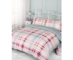 Dreamscene Copripiumino Set Ditsy Check, Rosa, Singolo