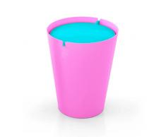 Outlook Design Italia Smarty Cestino per Rifiuti con Coperchio Basculante, Plastica, Rosa/Azzurro, 24x24x30 cm