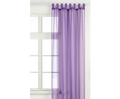 Splendid Collezione Diana - Tenda con Passanti, 140 x 245 cm, Colore Viola Scuro