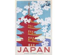 1art1 32271 Advert - Giappone Railroad Poster (91 x 61 cm)