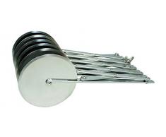 De Buyer 4781.02 Bicyclette - Rullo tagliapasta estensibile, in acciaio INOX, 6 lame unite, 10 cm
