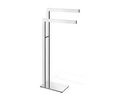 ZACK 40046Â Porta Asciugamani, Acciaio Inossidabile, Argento, 38,5Â x 15Â x 80Â cm