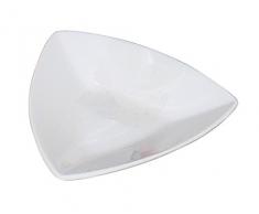 EÃ±e EÃ±e Chun Ciotola con Manici Piatto per antipasti Triangolare, 11,5 cm Bianco