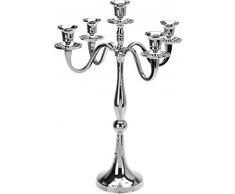 Viscio Trading Casa & Christmas Candeliere, Metallo, Argento, 30 x 30 x 42 cm