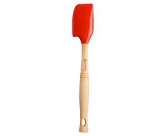 Le Creuset Spatola da Cucina Media con Testa Rimovibile in Silicone/Legno, Rosso (Ciliegia), Lunghezza: 31 cm