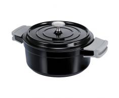 Beka 13391204, Cocotte Rotonda con Coperchio, Cook On, 20 cm, Colore: Nero