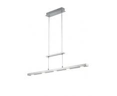 Trio Leuchten Lampada a sospensione, metallo, integrato, 3.5Â W, Nichel Opaco, 8Â x 100Â x 160Â cm