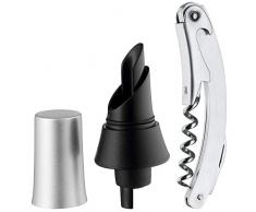 WMF Clever And More Set da Vino 2Â Pezzi Vino AUSG ieser Cavatappi da Sommelier Cavatappi da Sommelier Vino versatore Vino 4Â cm Cromargan in Acciaio Inox