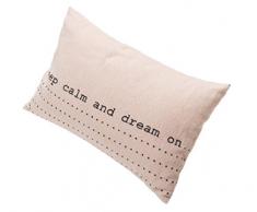 David Fussenegger Federa per Cuscino Silvretta Keep Calm. Tessuto Misto Cotone, Crema, 40Â x 60Â cm