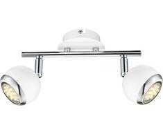 Globo Oman 57882-2 - Lampadario da Soffitto, Bianco, Confenzione con 2 Faretti
