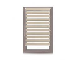 Relaxdays, Marrone Tenda a Rullo Doppia, con Righe e Staffa di Fissaggio Catenella, Misure HxL 85x150 cm, Stoffa L:81 cm, Poliuretano, 150 x 85 x 6,5 cm