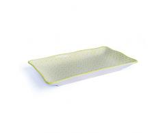 Excelsa Piatto Sushi Orientale, 20 x 12 cm, Porcellana, Verde