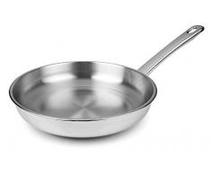 Lacor 40621 - Padella Vitrocor in acciaio INOX, 38 x 21 x 4,5 cm