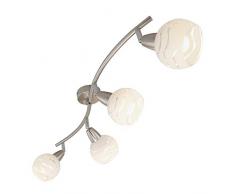 Briloner Leuchten Faretti 4, orientabili, plafoniera, con braccio, palle di vetro, max. 40 W, montaggio E14, 70 x 13 x 9.7 cm (L x A x P)