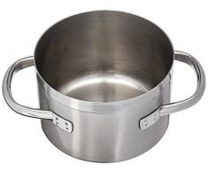 Paderno 11107-16 Casseruola Alta, Due Maniglie, in Acciaio Inox, 16 cm