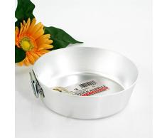 Pentole Agnelli Family Cooking Alluminio Tortiera Conica con Anello, Argento, 16 cm