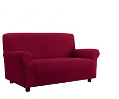 Italian Bed Linen Più Bello Copridivano bielastico Sagomato Tessuto a Struttura Liscia, Poliestere, Bordeaux, 1 Posto, 75-120 cm