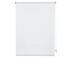 Deco Company 23-1018 Tenda a Rullo con Morsetto, Poliestere, Bianco, 65 x 150 cm