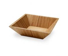 eBuyGB Bamboo Wooden Salad Pasta Organic Mixing Bowl Contenitore per Alimenti in Legno per cene, casa, Soggiorno, Giardino, Barbecue, Estate, bambÃ¹