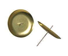 Rayher, portacandele per Corona dellAvvento, 8 cm, 4 Pezzi, Colore: Oro