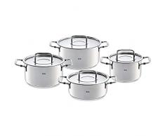 Fissler 086-112-04-000/0 bonn - Set di 4 pentole KT16/20/24+BT20, in acciaio INOX