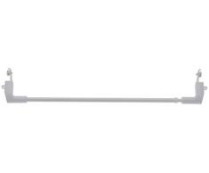 Home Maison 10016740 Press & Go - Bacchetta Estensibile per Tende, Senza attacchi, Montaggio Senza forature, Colore: Bianco