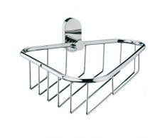 kela Set da Bagno, in Acciaio Inox/Vetro, MOD. Lucido Cestello ad Angolo, Argento Lucido, Montaggio a Destra Argento