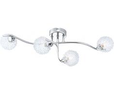 PLAFONIERA NICHEL SATINATO, LAMPADINE INCLUSE: 4xG9 40W Art. 56624-4K [Cucina]