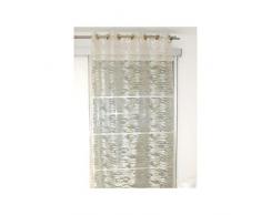 Tenda in voile jacquard con occhielli 140 x 250 cm PYTHON tortora
