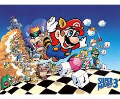 Super Mario Bros 3 Tela Stampa Arte 60 x 80 cm