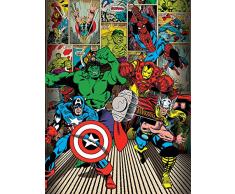 60 x 80 cm Marvel Comics Qui Sono degli Eroi Tela Stampa