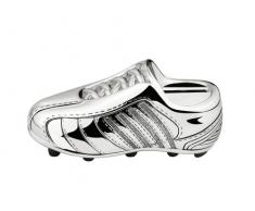 Zilverstad Salvadanaio Scarpa da Calcio Piccola, in Lega di Zinco, Argento, 55x129x59mm