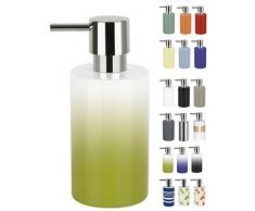 Spirella - Dispenser per Sapone Liquido in Porcellana Dura, Motivo sfumato, Colore: Lime