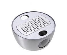 Lurch 220272 Grattugia in Acciaio Inox per parmigiano, con Coperchio