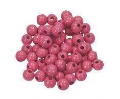 EFCO 110 pezzi 6mm perline di legno del foro, rosa chiaro