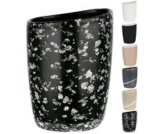 Spirella 10.16527 Etna-Glitter - Bicchiere Porta spazzolini, Colore: Nero