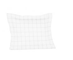 Fleuresse Heidelberg 4003-1000 Federa in Batista makÃ² con Quadrati in Satin, 100% Cotone, 35x40 cm