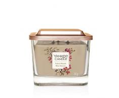 Yankee Candle Elevation Collection piattaforma con coperchio, con stoppini, quadrato, candela profumata, Velvet Woods