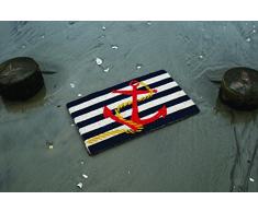 Entryways - Zerbino, in Fibra di Cocco, Tessuto a Mano, Motivo: Ancora, 45 x 75 cm