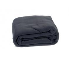 Comptoir du Linge POL18GRF - Coperta in Pile 220 x 180 cm, Colore: Grigio Scuro