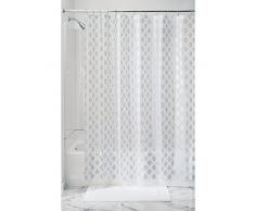 InterDesign 36380EU Tenda Doccia, Resistente a Ruggine e Muffa, Vinile, Argento, 183x0.2x183 cm