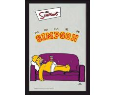 Empire 538253 - Specchio Stampato I Simpsons, Divano, con Cornice in plastica Effetto Legno, 20 x 30 cm