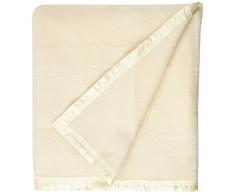 Comptoir du Linge cmer22Â Merino Coperta Matrimoniale Lana Avorio/naturale 240Â x 220Â cm