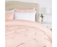 Pinzon - Parure da letto, plissettata, 220 x 250 cm - Rosso violaceo