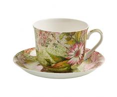 Maxwell & Williams Kilburn Tazza per la Colazione, con Piattino, Tazza per il Caffè e il Tè, Daydream, Porcellana, WK04300