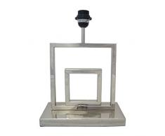 Better & Best 2171163 - Lampada da tavolo con motivo a doppio quadrato e base rettangolare