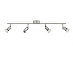 Philips LED Limbali, Lampada Faretti da Soffitto, 4 Punti Luce, Acciaio